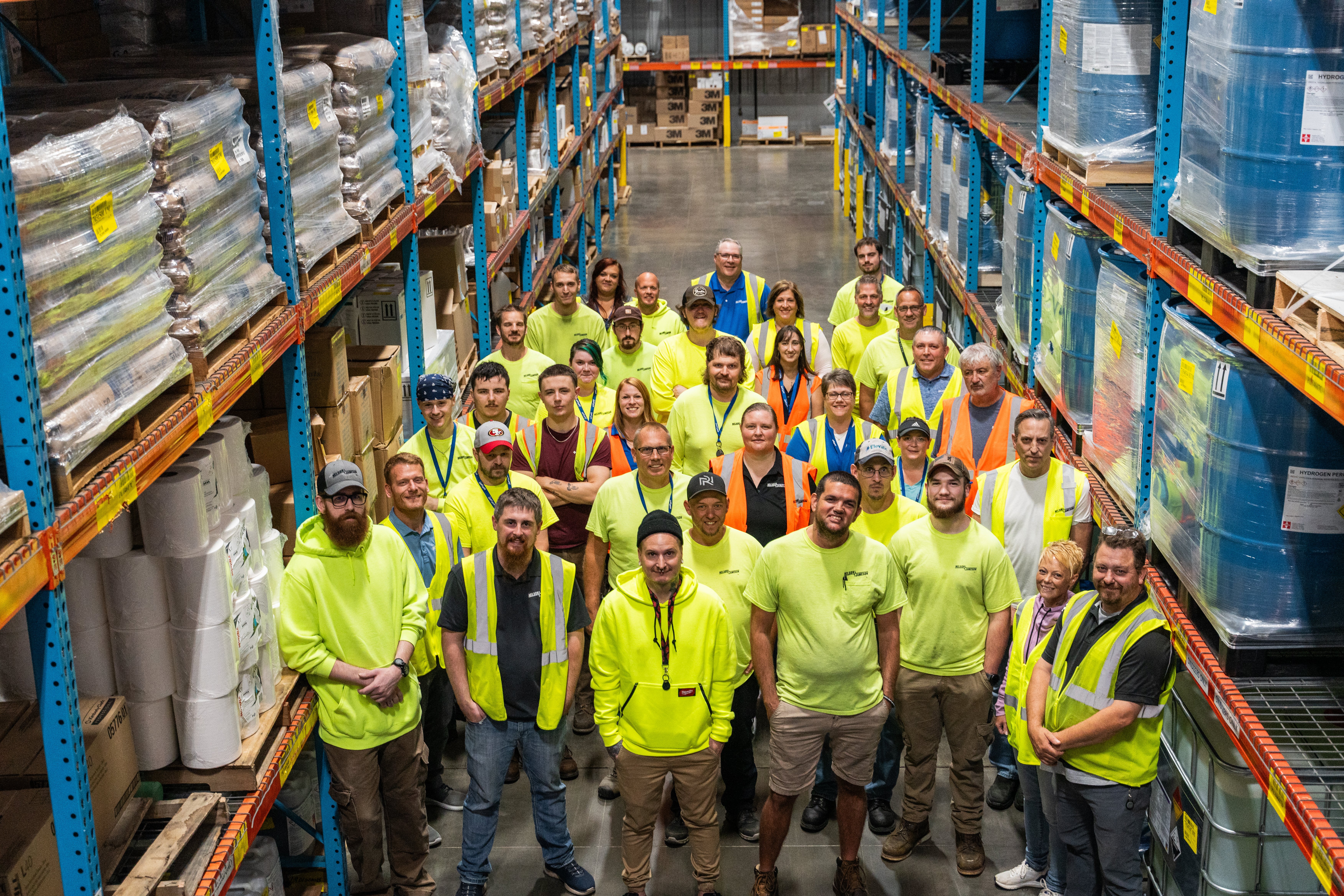 Warehouse-employees-group-photo-closeup